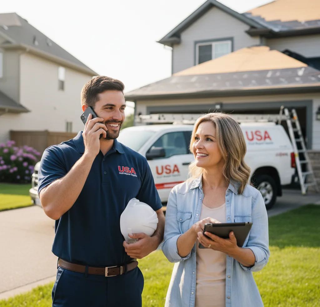 USA Roof Repair Experts customer support in Black Hawk